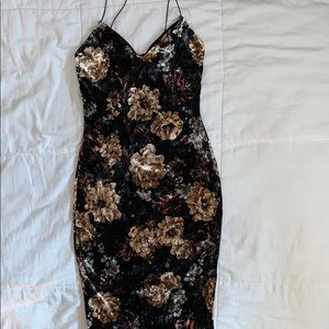 CR velvet floral dress